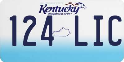 KY license plate 124LIC