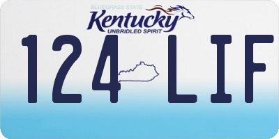 KY license plate 124LIF
