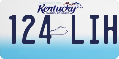 KY license plate 124LIH