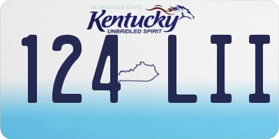 KY license plate 124LII