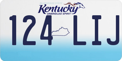 KY license plate 124LIJ