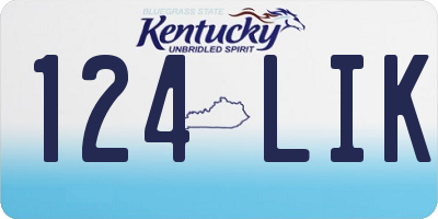 KY license plate 124LIK