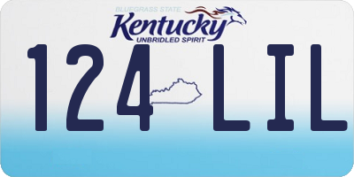 KY license plate 124LIL
