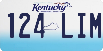KY license plate 124LIM