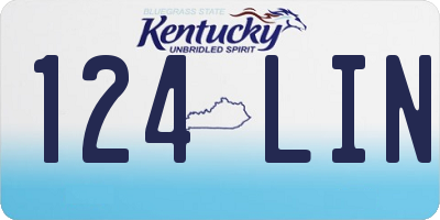 KY license plate 124LIN