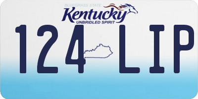 KY license plate 124LIP
