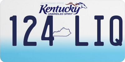 KY license plate 124LIQ