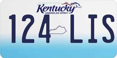 KY license plate 124LIS