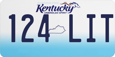 KY license plate 124LIT