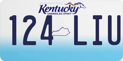 KY license plate 124LIU