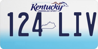 KY license plate 124LIV