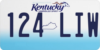 KY license plate 124LIW