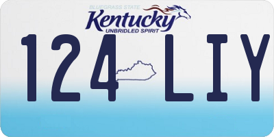 KY license plate 124LIY