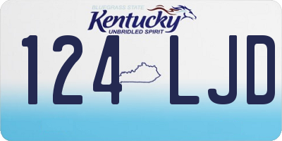 KY license plate 124LJD