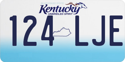 KY license plate 124LJE