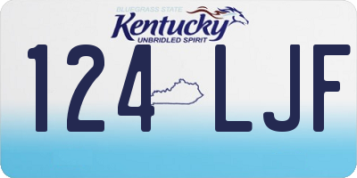 KY license plate 124LJF