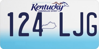 KY license plate 124LJG