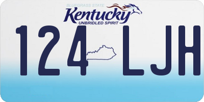 KY license plate 124LJH