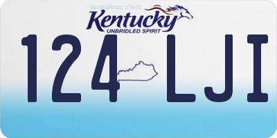 KY license plate 124LJI
