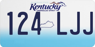 KY license plate 124LJJ
