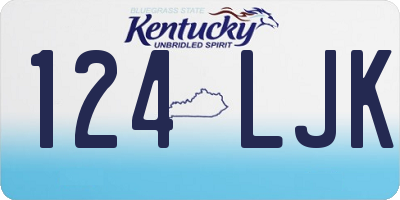 KY license plate 124LJK