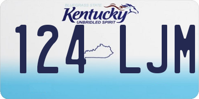 KY license plate 124LJM