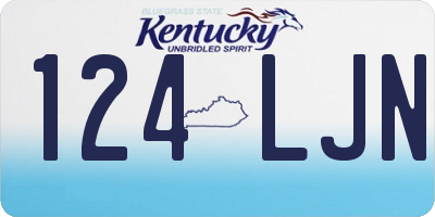 KY license plate 124LJN