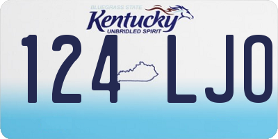 KY license plate 124LJO