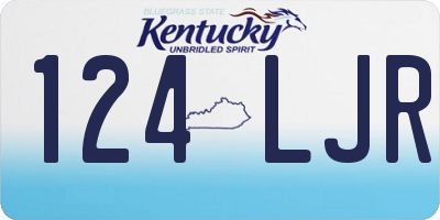 KY license plate 124LJR