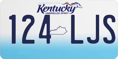 KY license plate 124LJS
