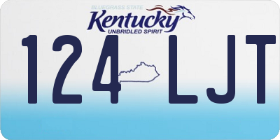 KY license plate 124LJT