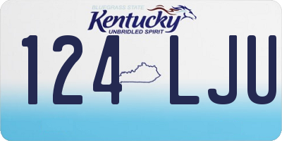 KY license plate 124LJU