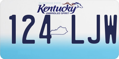 KY license plate 124LJW