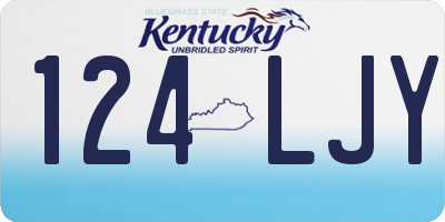 KY license plate 124LJY
