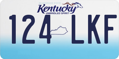 KY license plate 124LKF