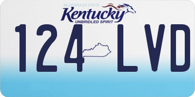 KY license plate 124LVD