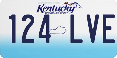 KY license plate 124LVE