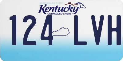 KY license plate 124LVH