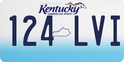 KY license plate 124LVI