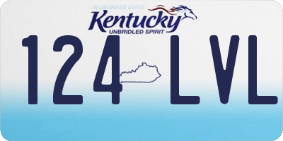 KY license plate 124LVL