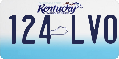 KY license plate 124LVO
