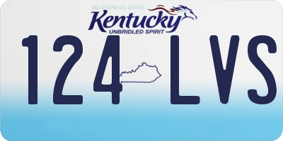 KY license plate 124LVS
