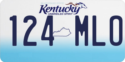 KY license plate 124MLO