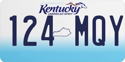 KY license plate 124MQY