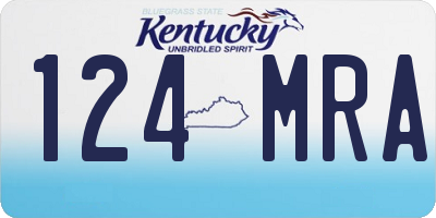 KY license plate 124MRA