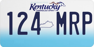 KY license plate 124MRP