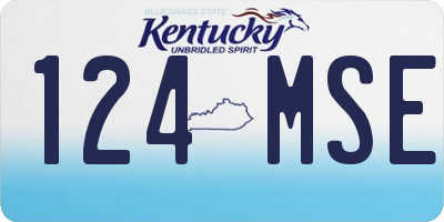 KY license plate 124MSE