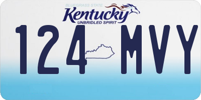 KY license plate 124MVY