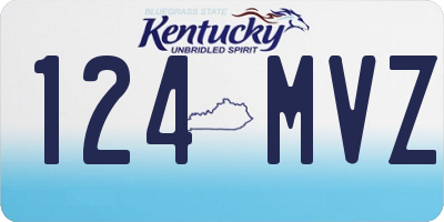 KY license plate 124MVZ