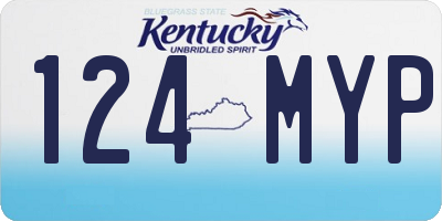 KY license plate 124MYP